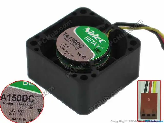 Nidec C34637-58 DC 24 В 0.13A 40x40x20 мм серверный Вентилятор охлаждения