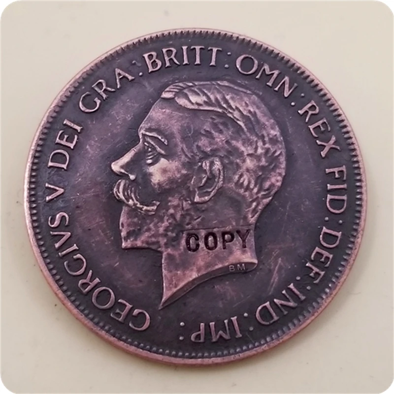 1933 Великобритания 1 Пенни-Джордж V меньше портрет имитация монеты