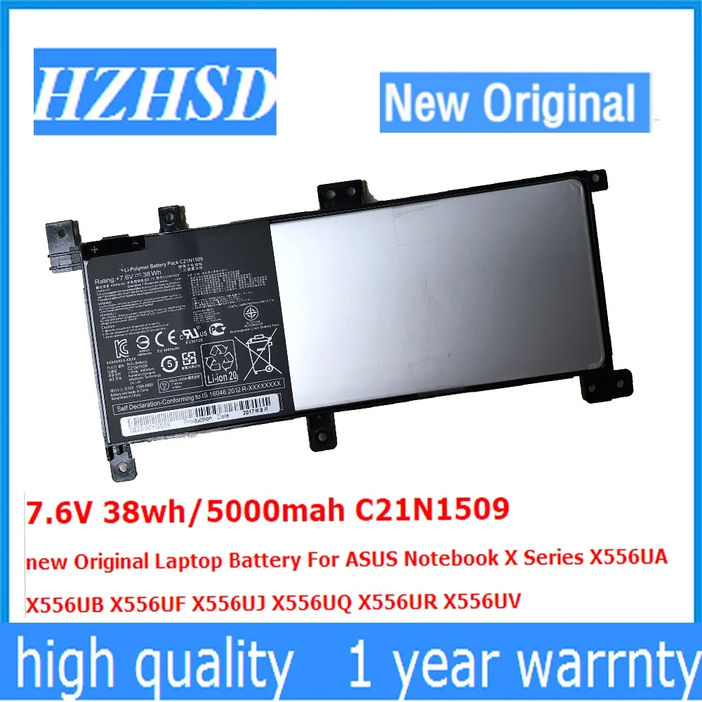 7 6 В 38wh/5000 мА/ч C21N1509 новый оригинальный аккумулятор для ноутбука ASUS ноутбук X556UA
