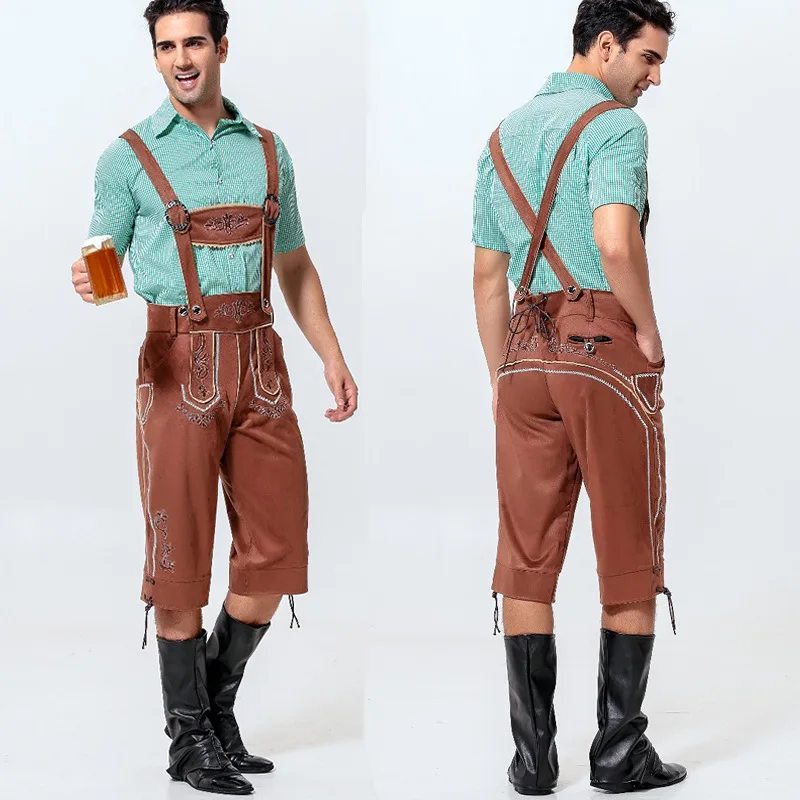 

Adult Mr Oktoberfest Costume Mens Bavarian Beer Man Fancy Dress Lederhosen New