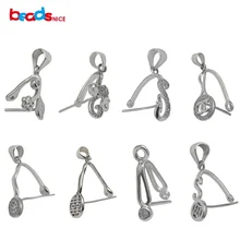 Beadsnice серебро 925 кулон клип с циркон для большие камни ювелирные изделия ручной работы pinch Бейл ID 34627
