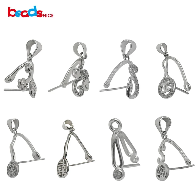 Beadsnice Стерлинговое Серебро 925 пробы кулон с цирконом для больших камней ювелирные