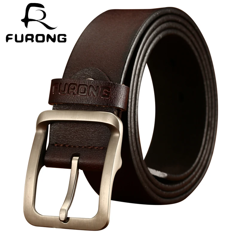 

2018 Male Cowhide Belts Designer Pin Buckle Mens Belt Real Genuine Leather Belt Top Cowhide Belts For Jeans Zinc Alloy New Style