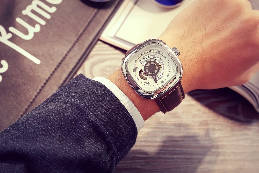 CAROTIF, высокое качество, турбийон, мужские часы, Montre HommeTop, брендовые Роскошные деловые часы, мужские автоматические механические наручные часы