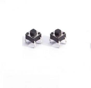 

100PCS Normal Closed Tact Swtich 6X6X4.3 DIP vertical Tactile Push Button Switch through hole 250g