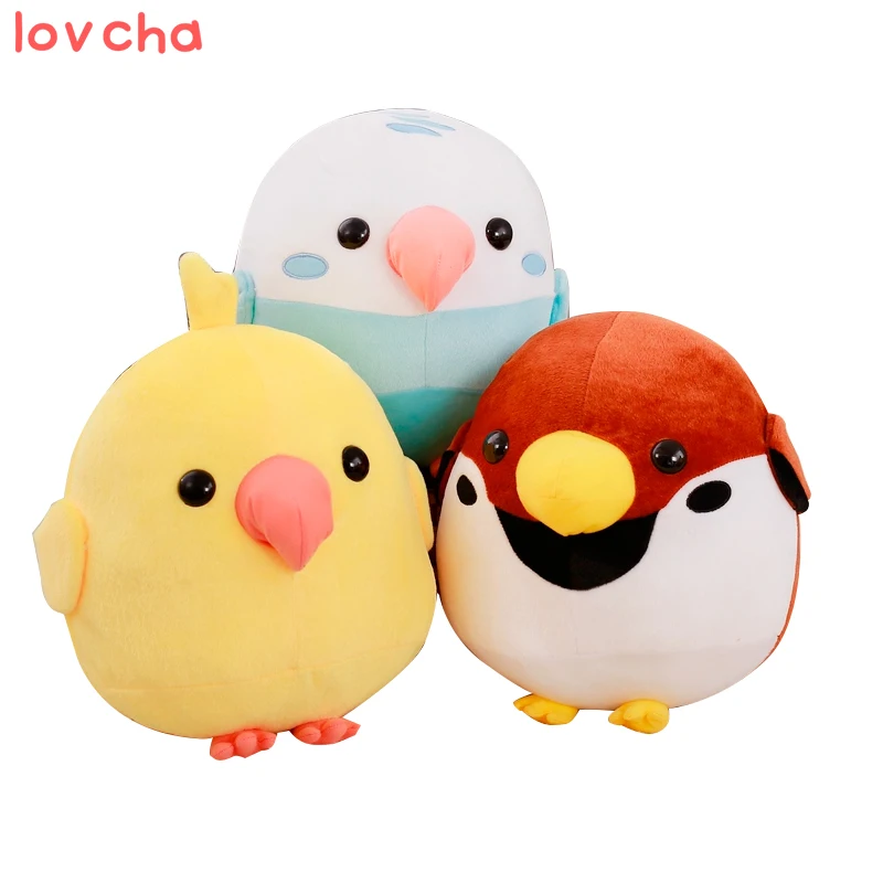 Lovhca 30 Cm Kawaii Peluche Perroquet En Peluche Sparrow