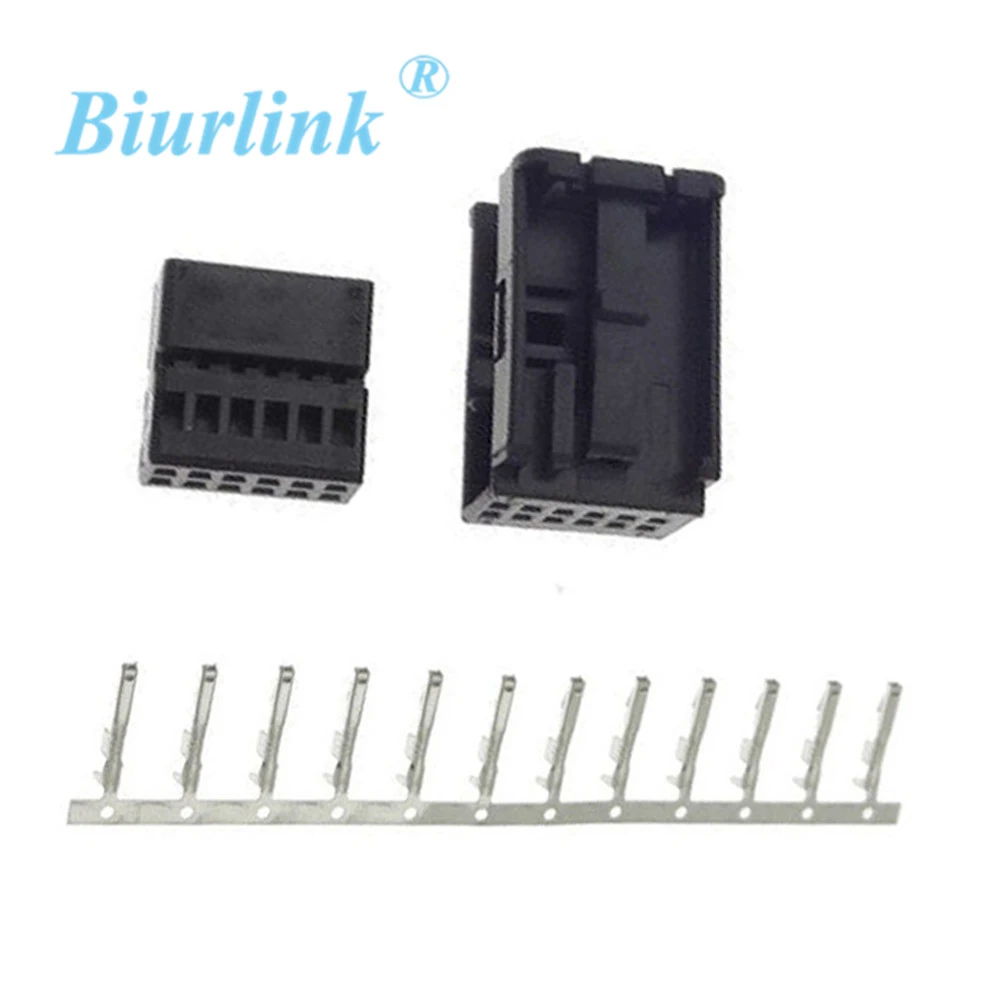 

10 Sets Car Radio Contacts Set Harness Aux Cable Connector Black 12 Pin for Ford BMW Opel VW Peugeot