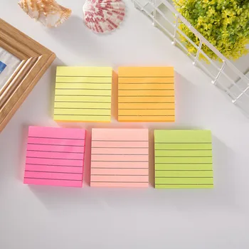 

10pcs Assorted Colors 100-Sheet Removable Self-Adhesive Memo Note Pad with Lines for Office Home School Supplies