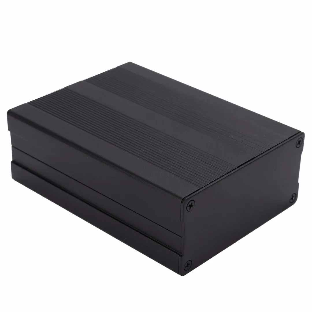 Черный алюминиевый PCB ящик для инструментов DIY корпус чехол для электронного проекта 100x76x35 мм