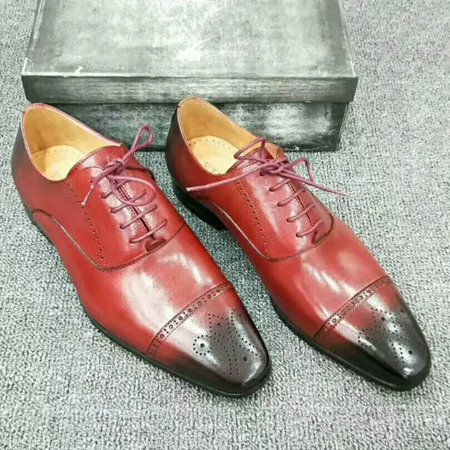 

100% Genuine sheepskin leather brogue yinzo mens flats shoes vintage handmade sneaker oxford shoes 2018 winter red brown black