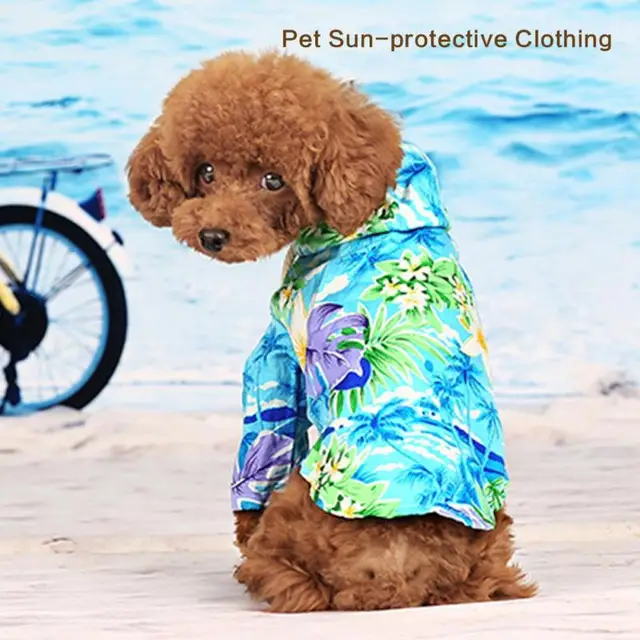 Hawaii Style Pet Dog Clothes Summer Beach Wear Sweatshirt Small Hawaii Style Pet Dog Clothes Summer Beach Wear Sweatshirt Small Puppy Hoos Shirt Coat Roupas