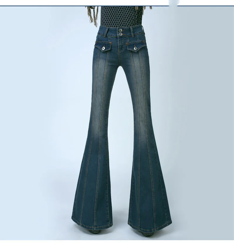 Женские повседневные джинсы женские тонкие брюки тонкие большие расклешенные джинсы плюс размер женские джинсы с высокой талией рваные джинсы для женщин