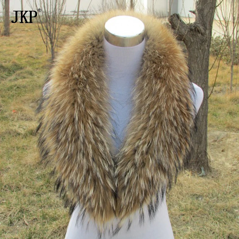 

Women Real Raccoon Fur Scarf 100% Natural Raccoon Fur Collar Shawl Winter Warm Fur Collar Scarves