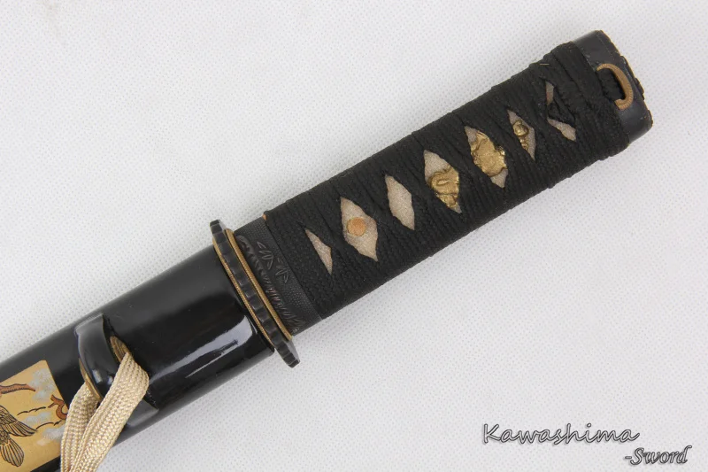 Японские мечи вакидзаси Танто ручной работы из углеродистой стали тигровый узор оболочка маленький нож самурайский меч письмо открывалка острота поставка