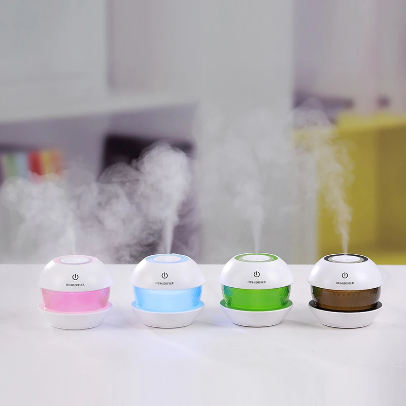 

USB Air Humidifier 7 Colors Night Lights Ultrasonic Car Humidifiers Mist Maker Mini Portable Air Purifier
