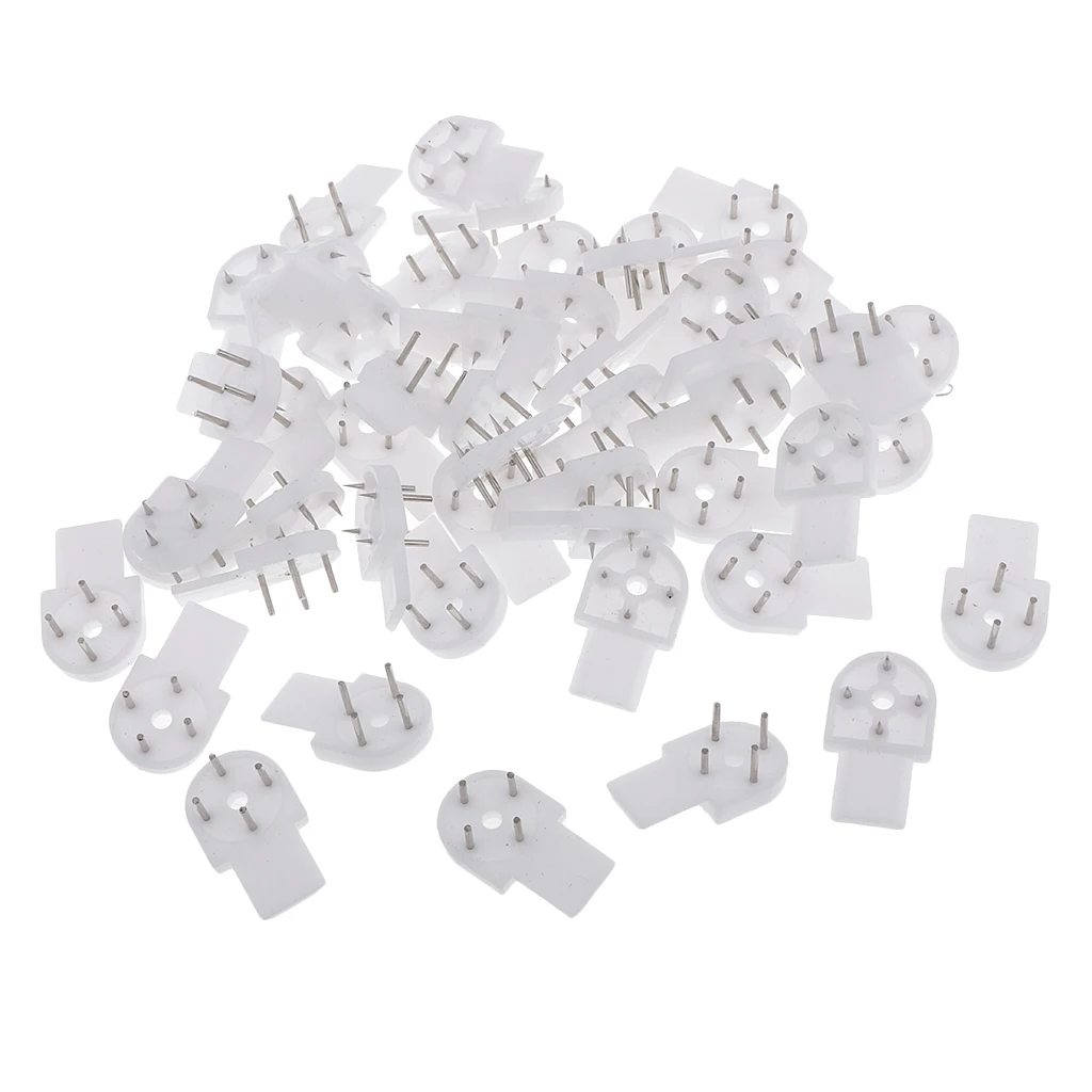 50x 34x19mm Plastic HARD WALL PICTURE HOOK Frame Photos Mirror Hanging White