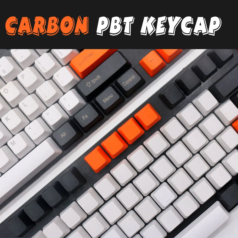 Топ с принтом CARBON ZEALER Pbt Keycap для механической клавиатуры 108 ключей полный набор Dolch Keycaps ключи Corsair Bfilco Minila