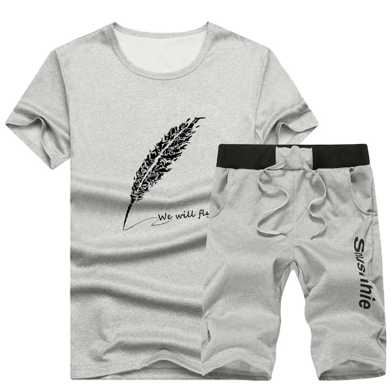 FGKKS Quality Brand Men Short Sleeve Sets 2019 Summer Male Comfortable 2 Piece Set Men's Casual Breathable Sets FGKKS Quality Brand Men Short Sleeve Sets 2019 Summer Male Comfortable 2 Piece Set Men's Casual Breathable Sets