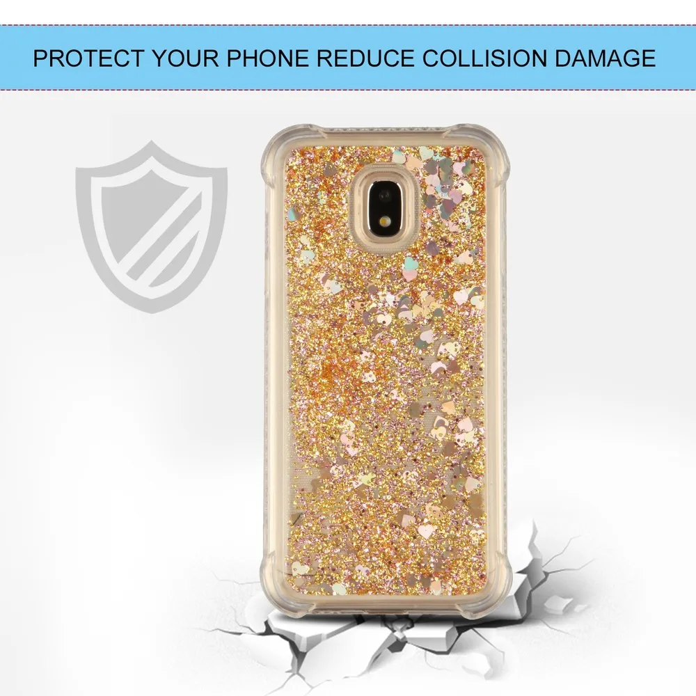 Чехол бампер для Samsung Galaxy J7 J5 J3 Pro 2017 милый блестящий чехол с блестками DS SM J330F J330FN