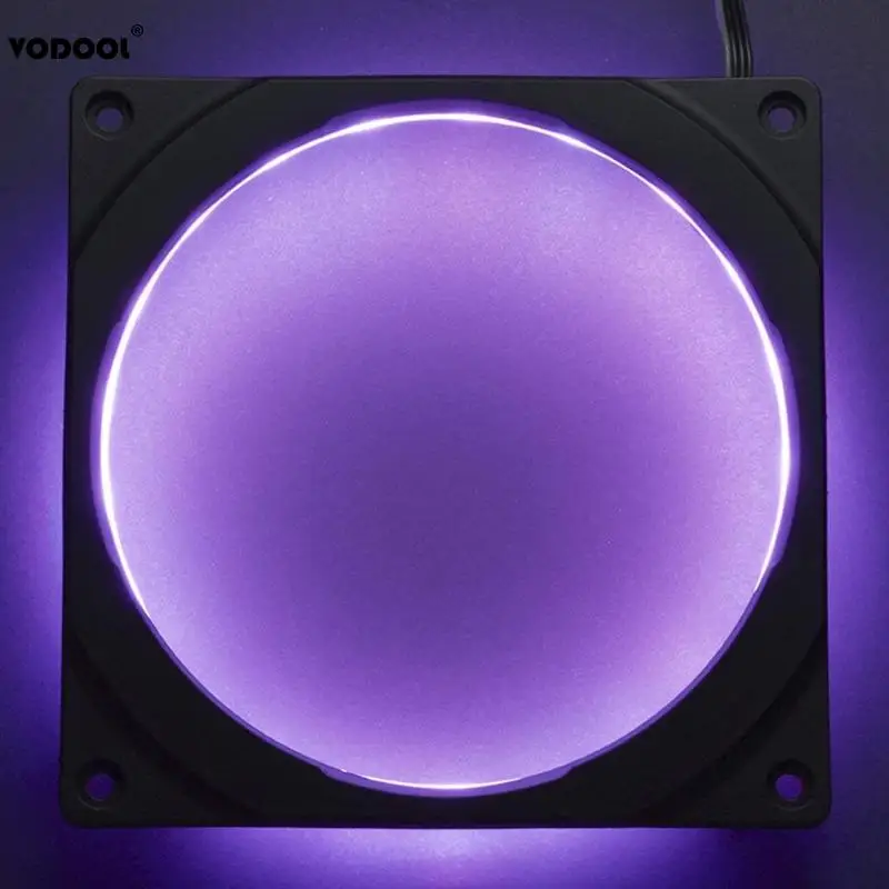 VODOOL DIY PC охлаждающий компьютер вентилятор рамка чехол 18LED 10 RGB LED цветное кольцо Halo
