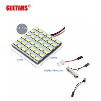 

GEETANS W5W C5W LED Car T10 BA9S Festoon Dome Interior Lamp 36SMD Panel T4W Bulbs Car Light Source Parking D020 AE
