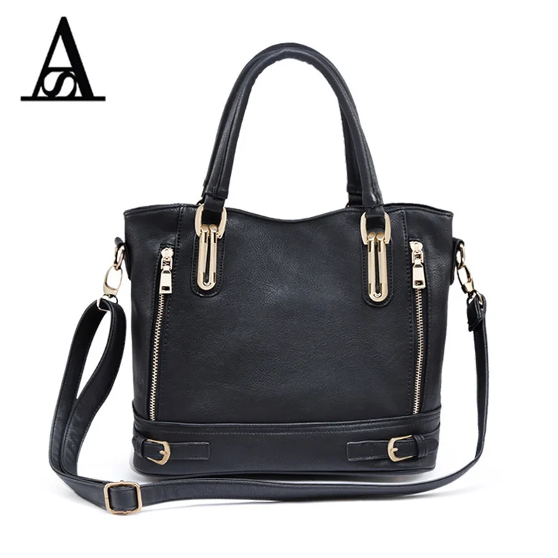 

AITESEN Single Shoulder Crossbody Luis Vuiton Bag Locomotive Pack Woman Handbag Zipper Decoration Tote Bolsas De Couro Feminina