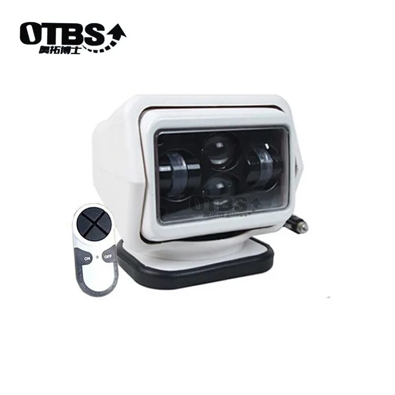 

OTBS 7" 60W LED Remote Control Searchlight LED Spotlight For 4X4 Marine Camping Boat Headlight 12v 24v led searching light