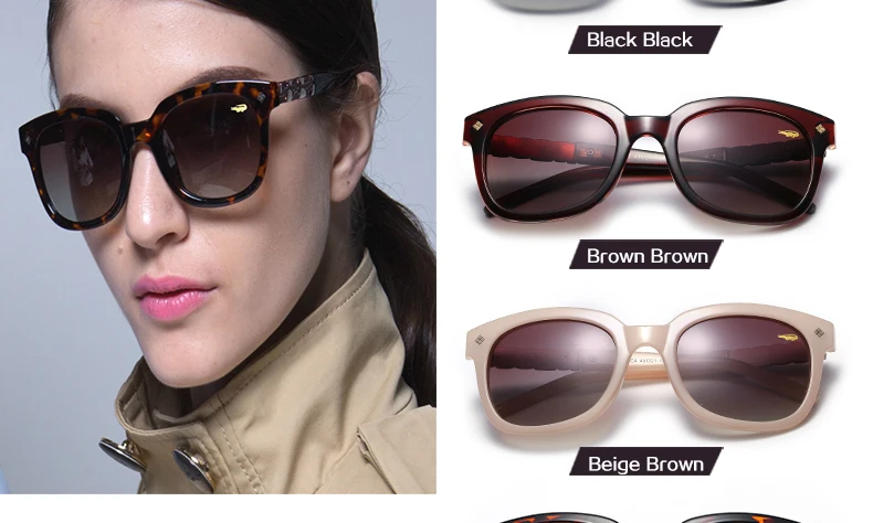Krokodil, милые сексуальные женские поляризованные солнцезащитные очки, Женская металлическая оправа, треугольные винтажные градиентные солнцезащитные очки для женщин, UV400 2356