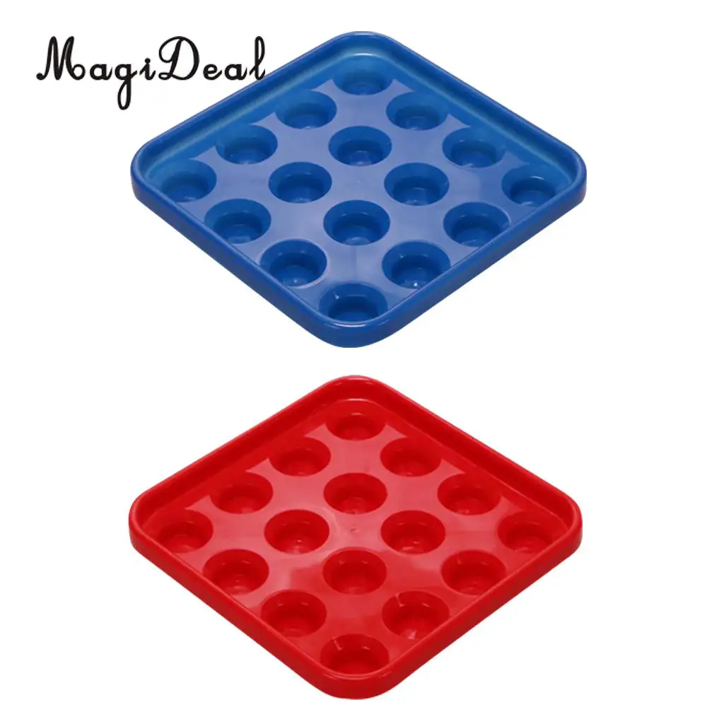 MagiDeal 2 Pieces Durable Plastic Snooker or Pool Ball Tray Holds 16 Balls