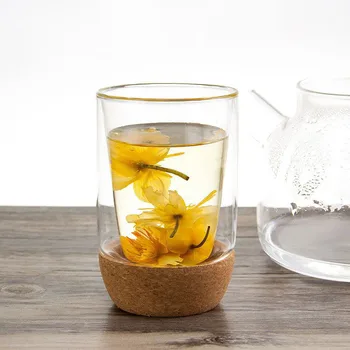 

Creative Double-layer Glass Cup Office High Borosilicate Glass Transparent Double Wall Glass Tea Cup Insulation Foam Cups
