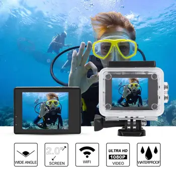 

1080P HD 2inch TFT LCD Screen Sports 30m Waterproof Action Camera Set sport camera 140 degree High Resolution Wide Angle
