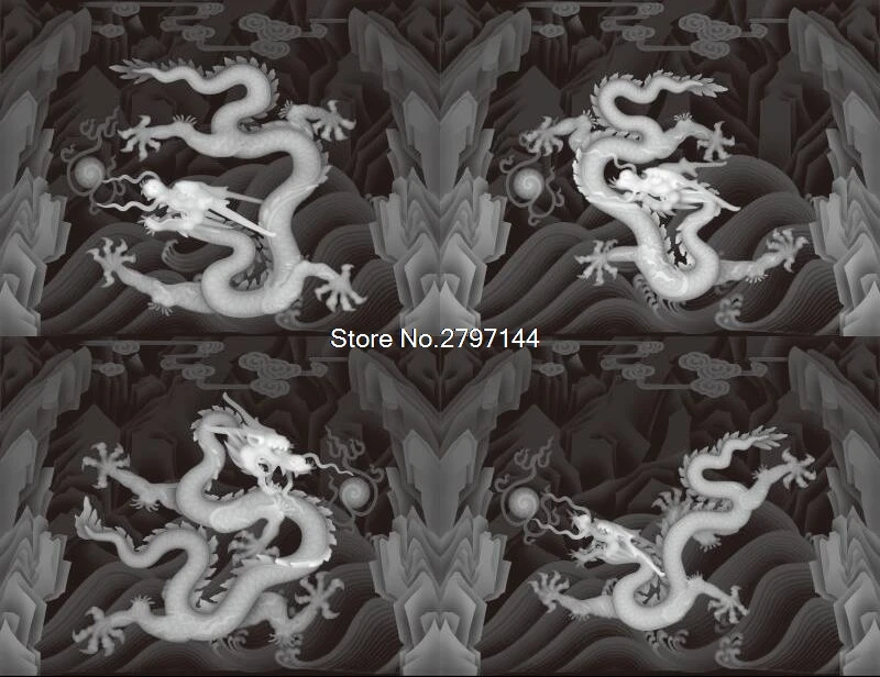 9pcs/set Kowloon Wall decor panels 3D Model STL relief for cnc STL/BMP format  ARTCAM ASPIRE MACH3 Dragon wall panel