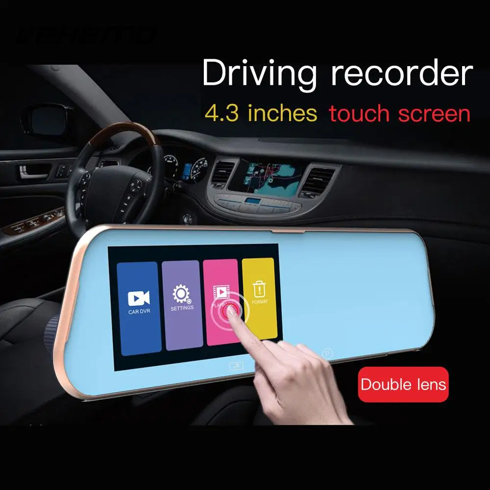 

Vehemo 170 Degree Infrared Car Dash Camera Driving Recorder Parking Monitor Car Rear Camera Protection Video Premium Full HD