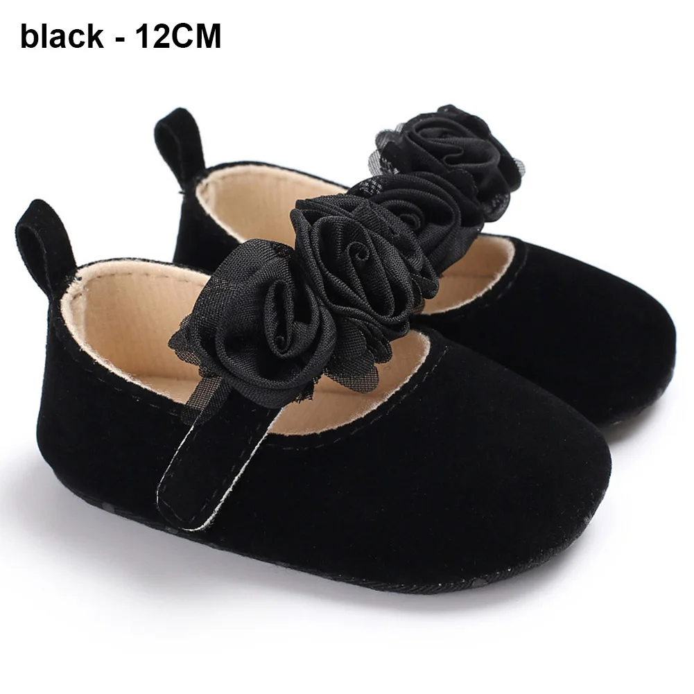 1 пара; детская обувь для маленьких девочек; мягкие ходунки; модная обувь для От 0 до 1 года танцев; M09 - Цвет: black size 12CM