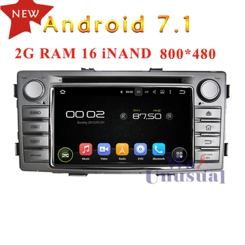 

WANUSUAL 800*480 6.2 Inch Android 7.1 Car Multimedia Player for Toyota Hilux 2012 GPS Navigation with BT WIFI 2G RAM 16G iNAND