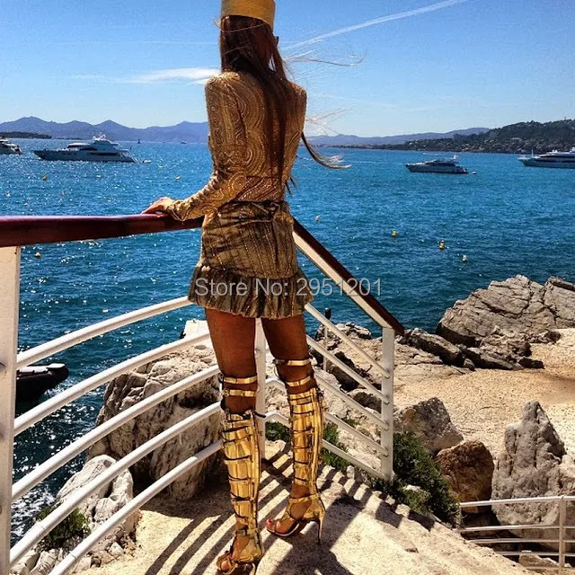 Gladiator-boots-with-heels-brand-name-shoes-gold-color-stilettos-belt-leather-over-the-knee-bootie