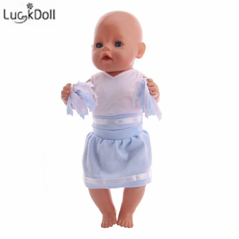 LUCKDOLL Высокое качество модные новые летние костюм чирлидерши для 18 дюймов американская кукла или 43 см для ухода за ребенком для мам Детская кукла - Цвет: n1723