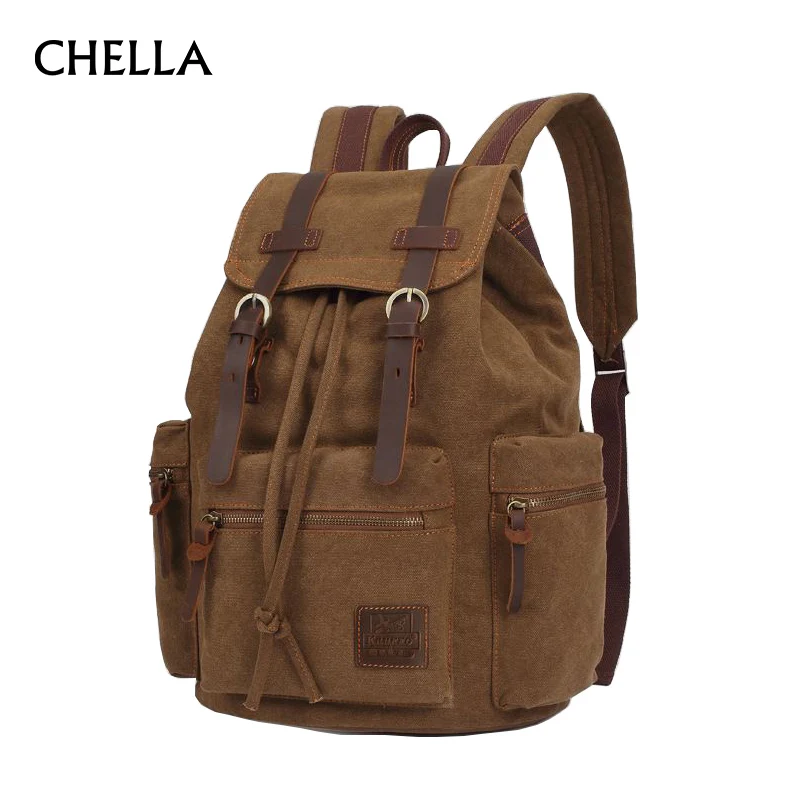 Men Canvas Backpack Vintage Women New Fashion Travel Bags Large Capacity Teenager School Backpacks Anti-theft Rucksack BP0186 (1)
