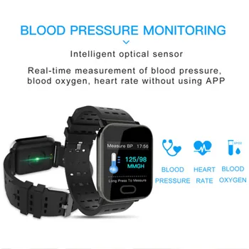 

Smart Watch A6 Color Screen Intelligent Bracelet M20 Real-time Heart Rate Blood Pressure Sleep Monitoring 1.3"Waterproof Watch