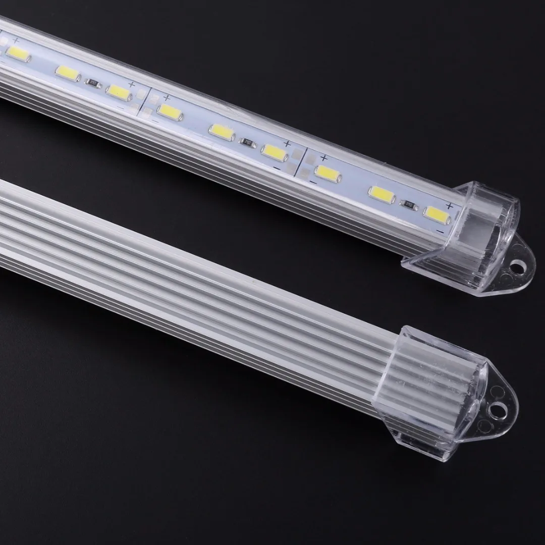 2pcs 50cm 5630 36LED 12V DC Car Interior Strip Light Bar Van Caravan Cold White Strip Light