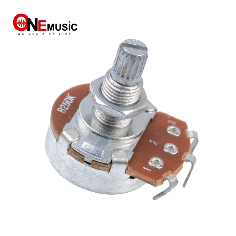 

2Pcs Full Size A250K B250K Short Split shaft 18mm Guitar Volume Tone Pots Potentiometer for ELectric Guitar Bass