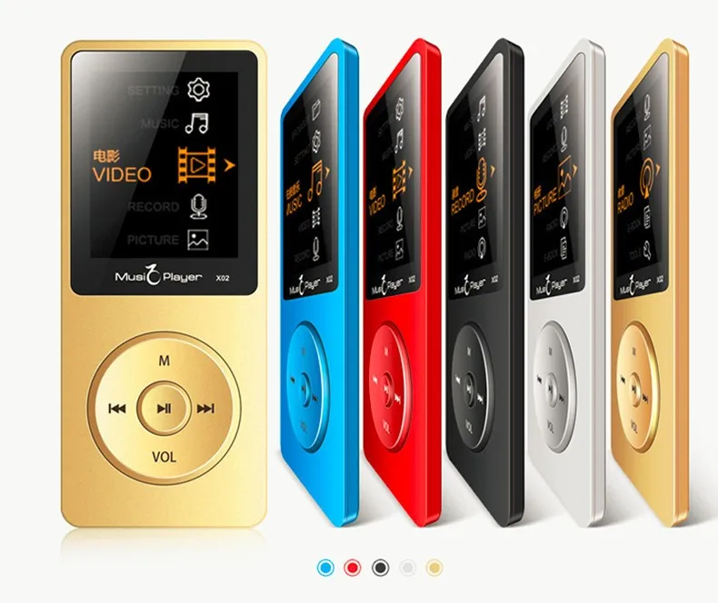 IQQ X02 8GB MP3 Music Player 1.8 Inch Screen 30h lossless sound, Support up to 64GB Micro SD Card Gold Built in Speaker FM Ebook (18)