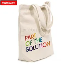 ROCOHANTI 50 шт. Логотип Печатных Обрабатываются Стиль холст Материал большой толстые продвижение Холст сумка с ластовицей F2106