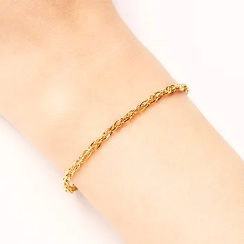 

CACANA Stainless Steel Chain Bracelets For Man Women Gold Silver Color For Pendant 0.3cm Double Buckle Donot Fade Jewelry N1774