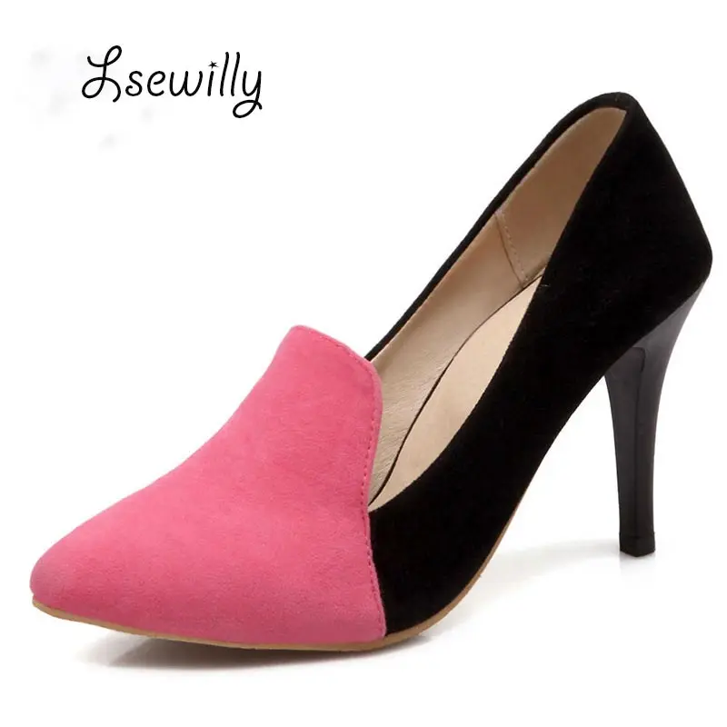 

Lsewilly 2017 sexy women high heel pumps high quality office ladies pumps fashion nude pointed toe party wedding shoes SS809