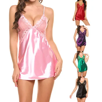 

Women Lady Sexy Nightgown Sleepwear Nightdress Slip Fashion Summer Sling Dress XRQ88