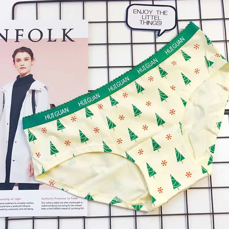 sp city christmas tree print fashion girls underwear young girl sp city christmas tree print fashion girls underwear young girl student panties sex soft cotton seamless briefs cute underwear in briefs from women s