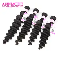 Malaysian Loose Deep Wave Bundles 3/4 pcs Natural Color Human Hair Extensions Non Remy Hair Weave Bundles