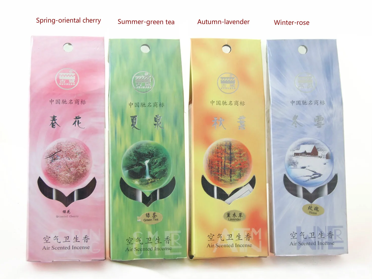 Ароматические палочки китайские травы 4 seasons aroma.Sakura зеленый чай лаванда