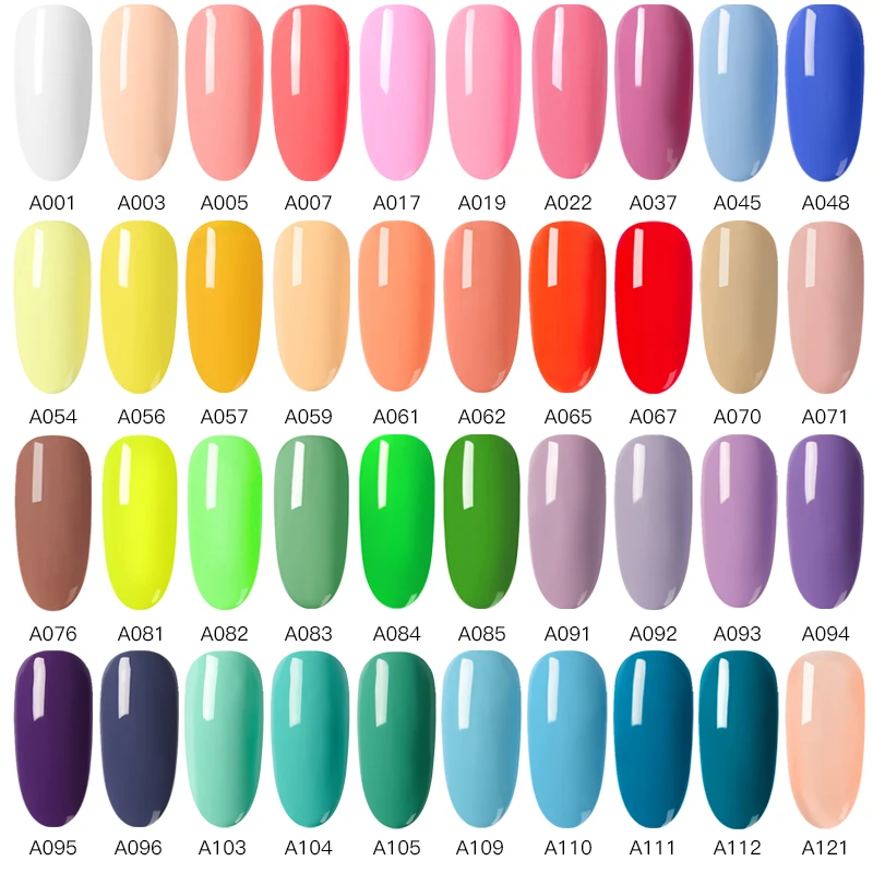 RBAN NAIL Pure Color Gel Varnish Hybrid Gel Polish Manicure for Nails Design Shining Lucky Yellow Green Colors UV Nail Polish